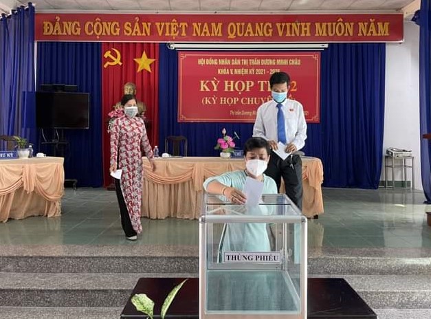 HĐND Thị trấn Dương Minh Châu: Bầu bổ sung chức danh Phó Chủ tịch UBND Thị trấn khóa V, nhiệm kỳ 2021-2026